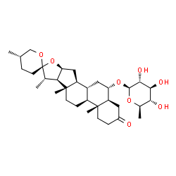ChemSpider 2D Image | (5alpha,6alpha,25S)-3-Oxospirostan-6-yl 6-deoxy-beta-D-glucopyranoside | C33H52O8