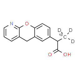 ChemSpider 2D Image | 2-(5H-Chromeno[2,3-b]pyridin-7-yl)(3-~13~C,3,3,3-~2~H_3_)propanoic acid | C1413CH10D3NO3