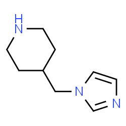 ChemSpider 2D Image | 4-(1H-Imidazol-1-ylmethyl)piperidine | C9H15N3