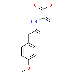 ChemSpider 2D Image | 2-{[(4-Methoxyphenyl)acetyl]amino}acrylic acid | C12H13NO4