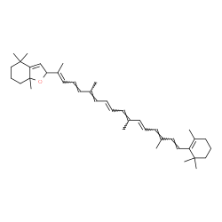 ChemSpider 2D Image | (9cis)-5,8-Dihydro-5,8-epoxy-beta,beta-carotene | C40H56O