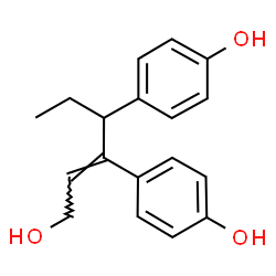 ChemSpider 2D Image | 4,4'-[(2Z)-1-Hydroxy-2-hexene-3,4-diyl]diphenol | C18H20O3