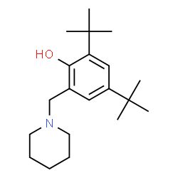 ChemSpider 2D Image | 2,4-Bis(2-methyl-2-propanyl)-6-(1-piperidinylmethyl)phenol | C20H33NO