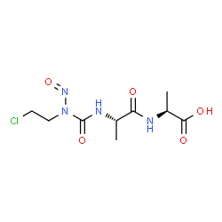 ChemSpider 2D Image | N-[(2-Chloroethyl)(nitroso)carbamoyl]-L-alanyl-L-alanine | C9H15ClN4O5