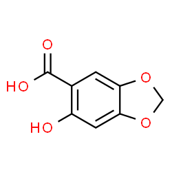 ChemSpider 2D Image | 6-Hydroxy-1,3-benzodioxole-5-carboxylic acid | C8H6O5