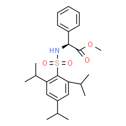 ChemSpider 2D Image | Methyl (2S)-phenyl{[(2,4,6-triisopropylphenyl)sulfonyl]amino}acetate | C24H33NO4S