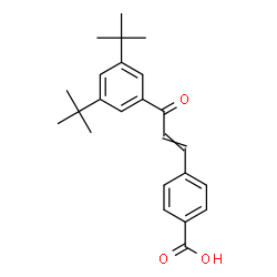ChemSpider 2D Image | 4-{3-[3,5-Bis(2-methyl-2-propanyl)phenyl]-3-oxo-1-propen-1-yl}benzoic acid | C24H28O3