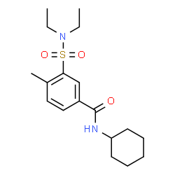 ChemSpider 2D Image | N-Cyclohexyl-3-(diethylsulfamoyl)-4-methylbenzamide | C18H28N2O3S