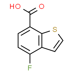 ChemSpider 2D Image | 4-Fluoro-1-benzothiophene-7-carboxylic acid | C9H5FO2S