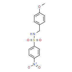 ChemSpider 2D Image | N-(4-Methoxybenzyl)-4-nitrobenzenesulfonamide | C14H14N2O5S