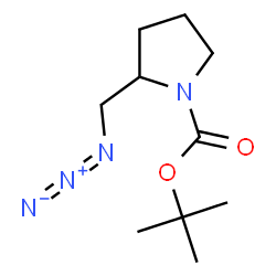 ChemSpider 2D Image | 2-Methyl-2-propanyl 2-(azidomethyl)-1-pyrrolidinecarboxylate | C10H18N4O2