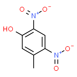 ChemSpider 2D Image | 2,4-DINITRO-5-METHYLPHENOL | C7H6N2O5