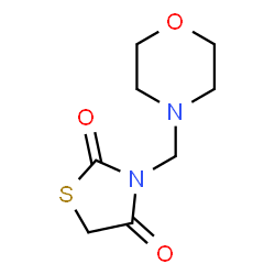 ChemSpider 2D Image | 3-Morpholin-4-ylmethyl-thiazolidine-2,4-dione | C8H12N2O3S