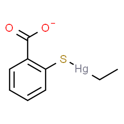 ChemSpider 2D Image | Ethyl[2-(sulfanyl-kappaS)benzoato(2-)]mercurate(1-) | C9H9HgO2S