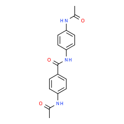 ChemSpider 2D Image | 4-Acetamido-N-(4-acetamidophenyl)benzamide | C17H17N3O3