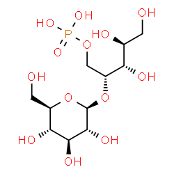 ChemSpider 2D Image | 4-O-beta-D-Glucopyranosyl-5-O-phosphono-D-ribitol | C11H23O13P