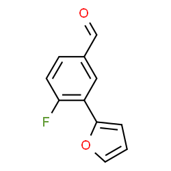 ChemSpider 2D Image | 4-Fluoro-3-(2-furyl)benzaldehyde | C11H7FO2