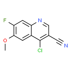 ChemSpider 2D Image | 4-Chlor-7-fluor-6-methoxychinolin-3-carbonitril | C11H6ClFN2O