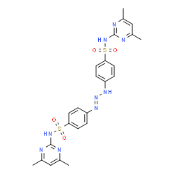 ChemSpider 2D Image | 4,4'-[(1E)-1-Triazene-1,3-diyl]bis[N-(4,6-dimethyl-2-pyrimidinyl)benzenesulfonamide] | C24H25N9O4S2