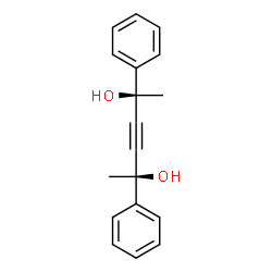ChemSpider 2D Image | (2R,5R)-2,5-Diphenyl-3-hexyne-2,5-diol | C18H18O2