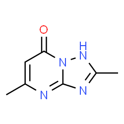 ChemSpider 2D Image | 2,5-Dimethyl[1,2,4]triazolo[1,5-a]pyrimidin-7(1H)-one | C7H8N4O