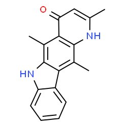 ChemSpider 2D Image | 2,5,11-Trimethyl-1,6-dihydro-4H-pyrido[3,2-b]carbazol-4-one | C18H16N2O