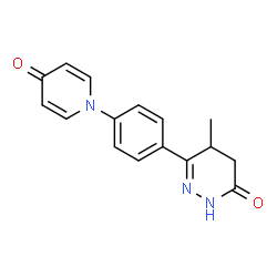 ChemSpider 2D Image | 4,5-Dihydro-5-methyl-6-[4-(4-oxo-1(4H)-pyridinyl)phenyl]-3(2H)-pyridazinone | C16H15N3O2