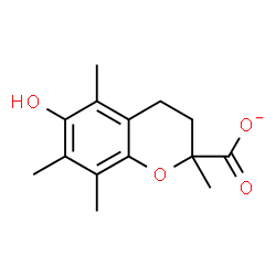 ChemSpider 2D Image | 6-Hydroxy-2,5,7,8-tetramethyl-2-chromanecarboxylate | C14H17O4