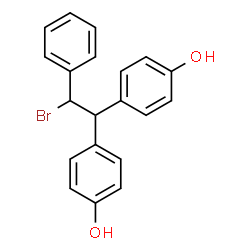 ChemSpider 2D Image | 4,4'-(2-Bromo-2-phenylethylidene)bisphenol | C20H17BrO2