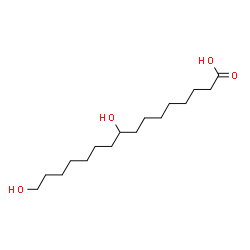 ChemSpider 2D Image | 9,16-Dihydroxyhexadecanoic acid | C16H32O4