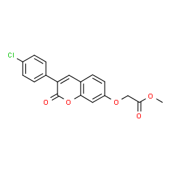 ChemSpider 2D Image | Methyl {[3-(4-chlorophenyl)-2-oxo-2H-chromen-7-yl]oxy}acetate | C18H13ClO5