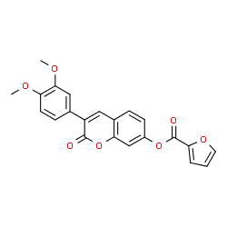 ChemSpider 2D Image | 3-(3,4-Dimethoxyphenyl)-2-oxo-2H-chromen-7-yl 2-furoate | C22H16O7
