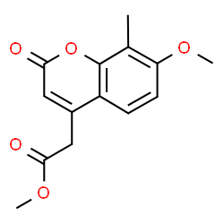 ChemSpider 2D Image | Methyl (7-methoxy-8-methyl-2-oxo-2H-chromen-4-yl)acetate | C14H14O5