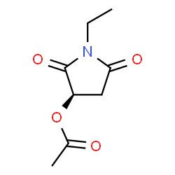 ChemSpider 2D Image | (3R)-1-Ethyl-2,5-dioxo-3-pyrrolidinyl acetate | C8H11NO4