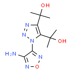 ChemSpider 2D Image | 2,2'-[1-(4-Amino-1,2,5-oxadiazol-3-yl)-1H-1,2,3-triazole-4,5-diyl]di(2-propanol) | C10H16N6O3