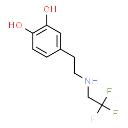 ChemSpider 2D Image | 4-{2-[(2,2,2-Trifluoroethyl)amino]ethyl}-1,2-benzenediol | C10H12F3NO2