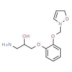 ChemSpider 2D Image | 1-Amino-3-[2-(1,2-oxazol-2(5H)-ylmethoxy)phenoxy]-2-propanol | C13H18N2O4