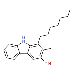 ChemSpider 2D Image | 1-Heptyl-2-methyl-9H-carbazol-3-ol | C20H25NO