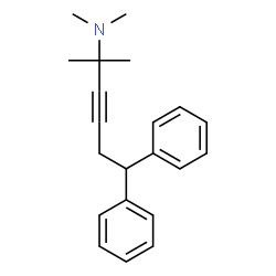 ChemSpider 2D Image | N,N,2-Trimethyl-6,6-diphenyl-3-hexyn-2-amine | C21H25N