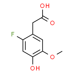 ChemSpider 2D Image | (2-Fluoro-4-hydroxy-5-methoxyphenyl)acetic acid | C9H9FO4