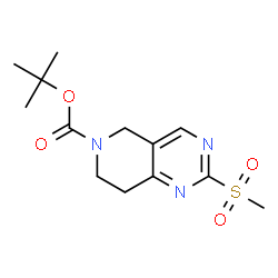 ChemSpider 2D Image | tert-Butyl 2-(methylsulfonyl)-7,8-dihydropyrido[4,3-d]pyrimidine-6(5H)-carboxylate | C13H19N3O4S