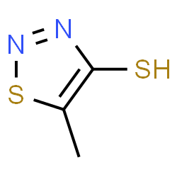 ChemSpider 2D Image | 5-Methyl-1,2,3-thiadiazole-4-thiol | C3H4N2S2