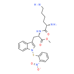 ChemSpider 2D Image | Methyl L-lysyl-1-[(2-nitrophenyl)sulfanyl]-L-tryptophanate | C24H29N5O5S