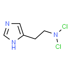 ChemSpider 2D Image | N,N-Dichloro-2-(1H-imidazol-4-yl)ethanamine | C5H7Cl2N3