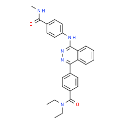 ChemSpider 2D Image | N,N-Diethyl-4-(4-{[4-(methylcarbamoyl)phenyl]amino}-1-phthalazinyl)benzamide | C27H27N5O2