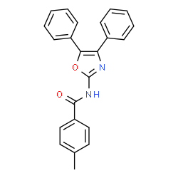 ChemSpider 2D Image | N-(4,5-Diphenyl-1,3-oxazol-2-yl)-4-methylbenzamide | C23H18N2O2