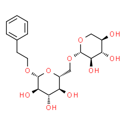 ChemSpider 2D Image | Phenethyl Î²-primeveroside | C19H28O10