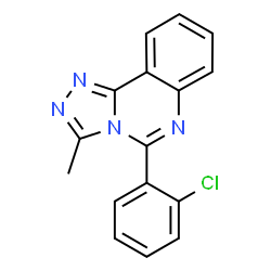 ChemSpider 2D Image | 5-(2-Chlorophenyl)-3-methyl[1,2,4]triazolo[4,3-c]quinazoline | C16H11ClN4