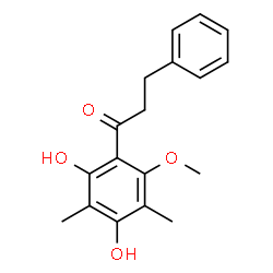 ChemSpider 2D Image | 1-(2,4-Dihydroxy-6-methoxy-3,5-dimethylphenyl)-3-phenyl-1-propanone | C18H20O4
