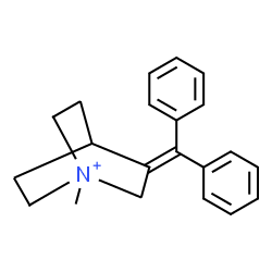ChemSpider 2D Image | 3-(Diphenylmethylene)-1-methyl-1-azoniabicyclo[2.2.2]octane | C21H24N